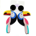 ERS435HP009A Vintage Fashion Women Unisex Fruit Earrings Cherry Banana Pineapple Dangle Acrylic Jewelry