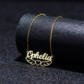 Letter DIY Pendant Personalized Custom Necklace Fashionable Style Versatile Metal Texture Necklace