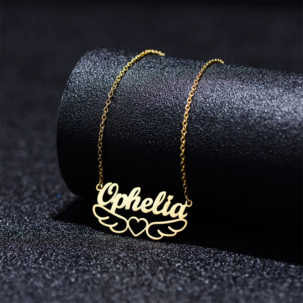 Letter DIY Pendant Personalized Custom Necklace Fashionable Style Versatile Metal Texture Necklace