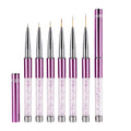 Hot Sell Liner Brush Nail Acrylic Painting Pen Manicure French Liner Nail Art Brush With Metal Handle