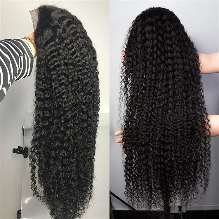 Wholesale Brazilian 13x6 HD Human Hair Wig Deep Wave Curly Long Swiss Lace Frontal Wigs Transparent Lace Front 13*4 HD Wig