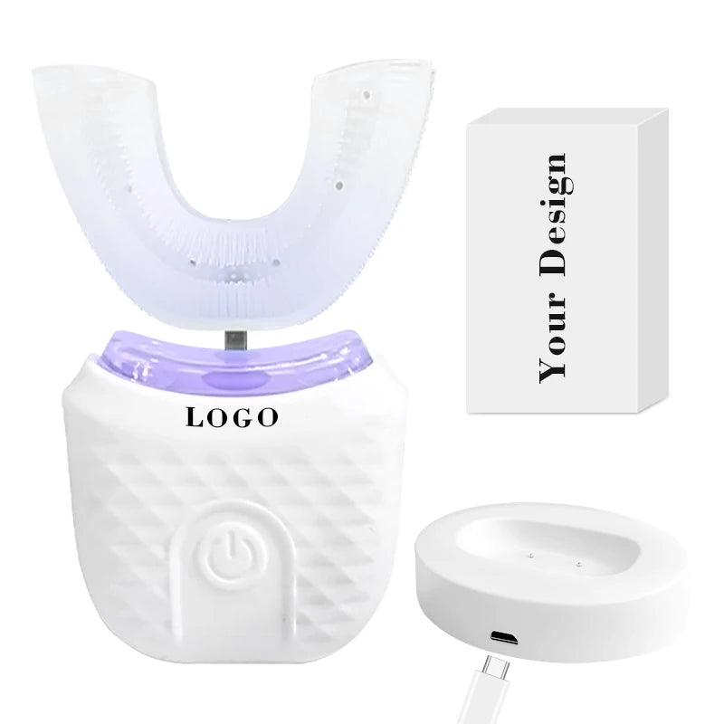 U Shaped Electric Toothbrush for Kids 360 Ultrasonic Whitening Automatic Silicone Toothbrush Children's Electric Toothbrush