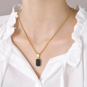 New Stainless Steel Necklace Jewelry Stainless Steel 18K Gold Plated Pendant Necklace Jewelry for Woman