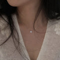 Fashion Temperament 14K Gold Plated 925 Sterling Silver Inlay Square Diamond Necklaces for Women Girls