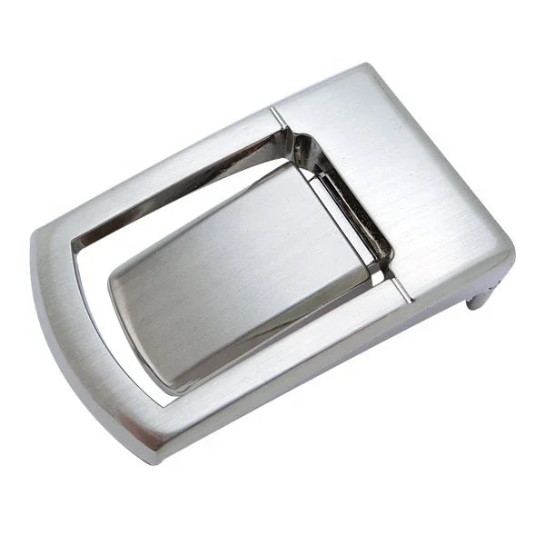Fashion Men's Leather Belt Buckles Press Base Type with Teeth Closure Fixing Mechanism Clip Clasp