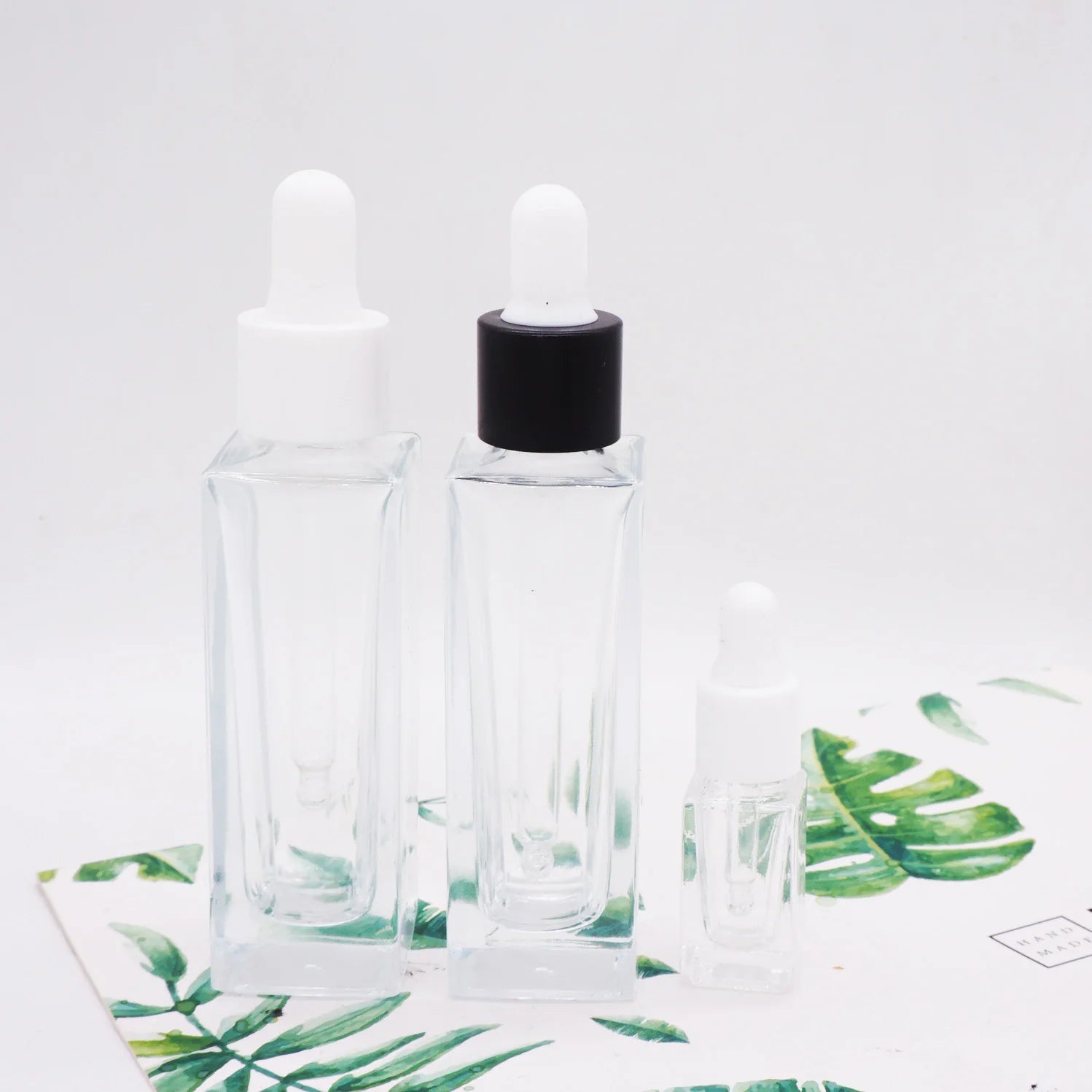 30ml square Oil Glass Dropper Bottle for Essential Oil