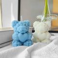 AIKUN Custom Color Lovely Teddy Cute Bear Flower Candle Set Valentine's Day Wedding Gift Scented Organic Soy Wax Candles