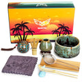 Bambus Eco-Friendly Classic Bamboo Matcha Whisk Kit Set with Ceramic Chawan Luxury Wooden Gift Box
