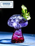 Hot Selling 285ml Creative Clear Mushroom Glass Cup Dessert Cup Night Party Glass Drinkware Bar Tool