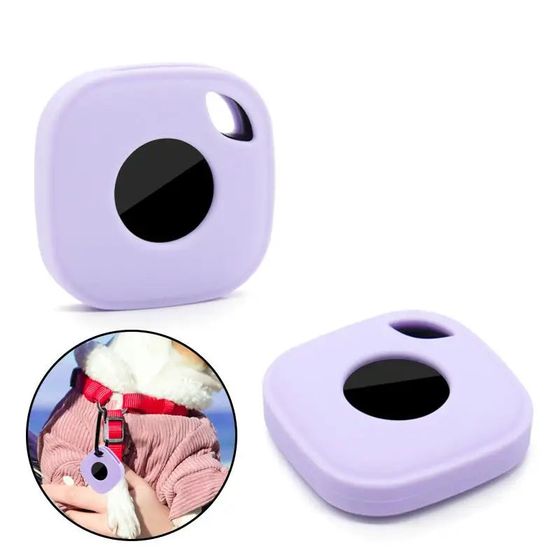 Silicone Case for Tile Mate 2024 Tile Mate 2022 Tracker Soft Scratch-resistant Soft Cover with Carabiner for Keys Dog Cat Collar