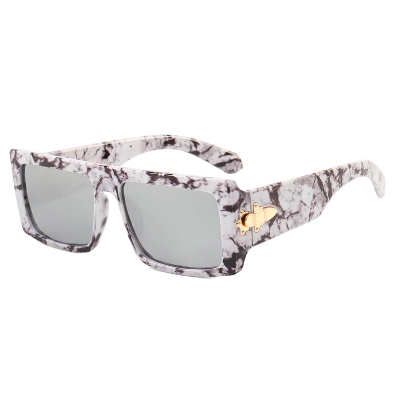 Superhot Eyewear 23968 Fashion 2021 Luxury Vintage Sun Glasses Retro Flat Top Rectangle Sunglasses