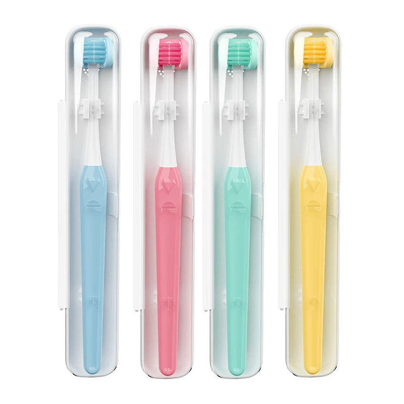 LULA Hot Sale Supermarket Medium Bristle Tooth Brush Adult Manual Three Sided Toothbrush