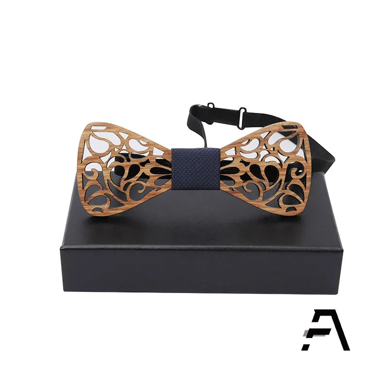 Classic Hollow Mens Wooden Bow Tie