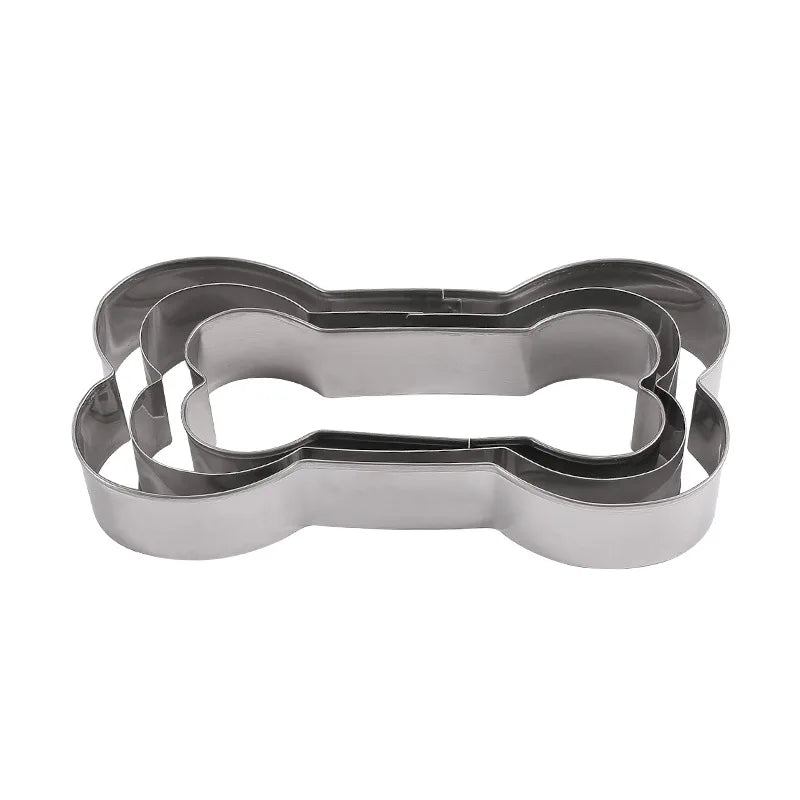 3pcs Bones Shape Cookie Moulds Baking Tools Stainless Steel Cookie Cutter