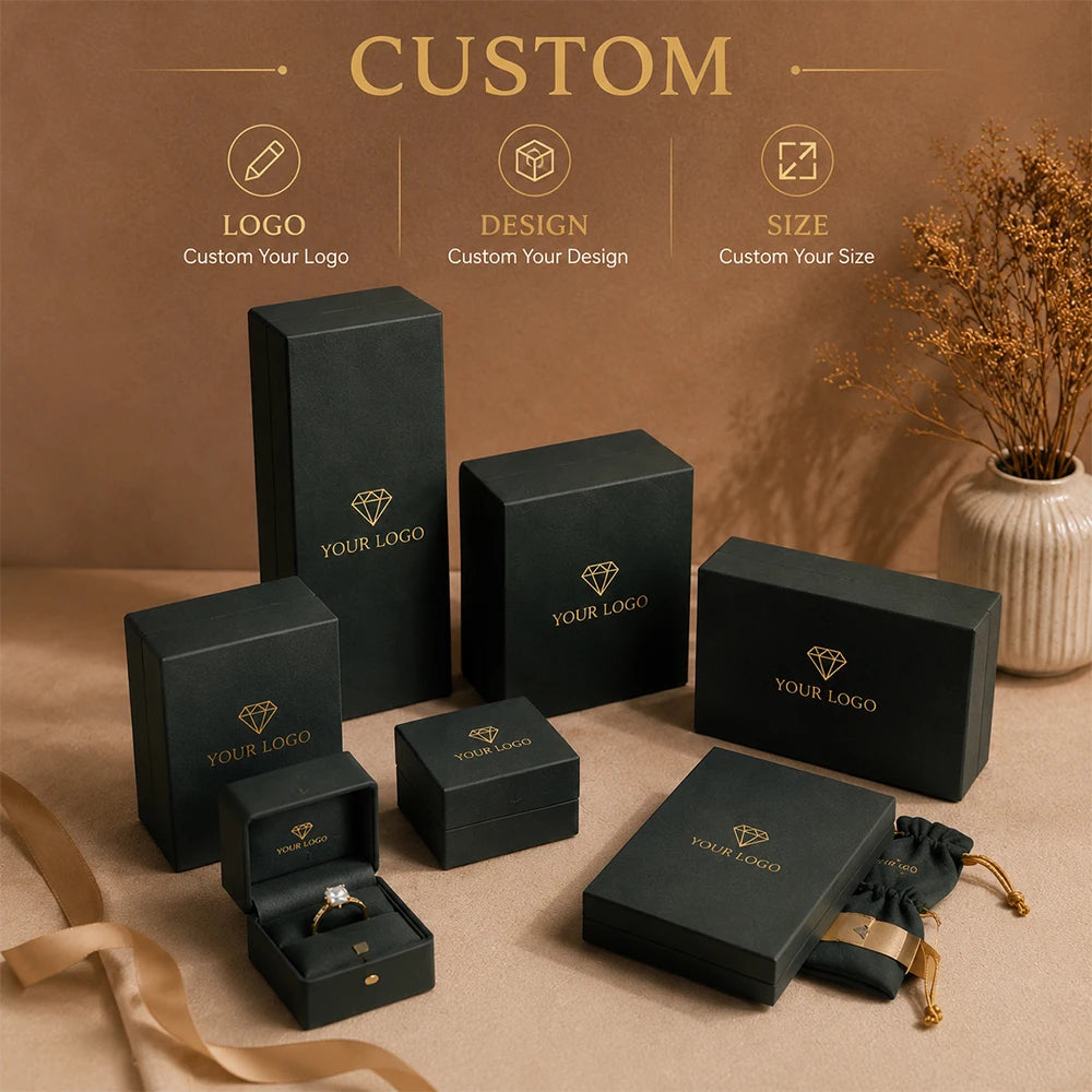 Size Shape Necklace Earrings Jewelry Gift Boxes Rings Packaging Jewelry Storage Boxes With logo Drawer Jewelry Box Packaging