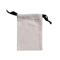 8*10cm Custom Logo Printed Natural Canvas Drawstring Jewelry Pouch Small Organic Cotton Gift Jewelry Bags