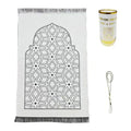 Muslim Prayer Rugs Gift Set Prayer Mats Gift Set Sejjadah Janamaz Turkish Rugs Islamic  White Prayer Mat Set