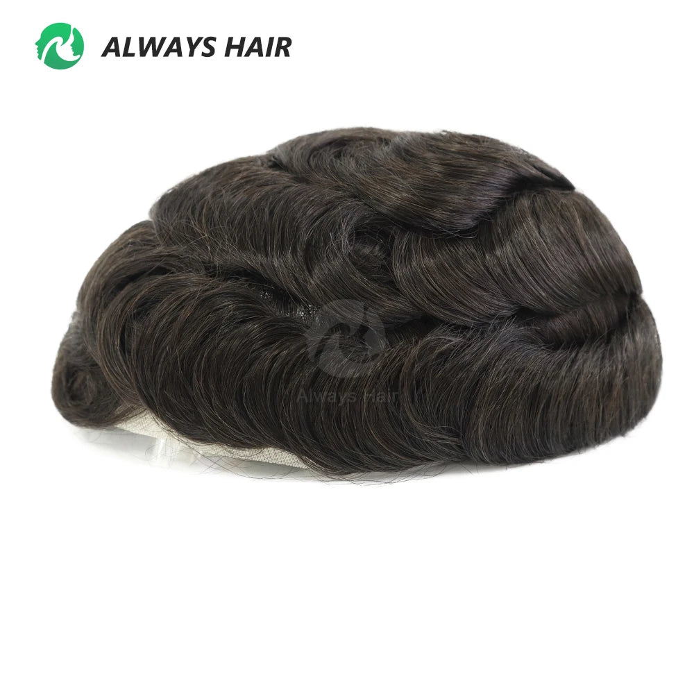 Dura Octagon - 7X9 Lace & PU Men's Hair System 5 Inches Short Indian Hair Toupee for Man Human Hair 7X10