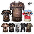 Summer New Fashion Animal 3D Printed Shirt for Men Husky German Shepherd 3D Printing Shirt From Men Rottweiler Dog Casual Tops