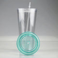 New Double Wall Adult Plastic Cup 24oz Acrylic Tumbler with Straw Eco-Friendly Water Giveaways Thermal Insulation