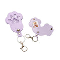Pet Memorial Keychain Dog Paw Keepsake Photo Holder Pet Hair Keepsake Storage Keychains Paw Shaped PU Leather Backpack Ornament