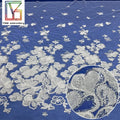 High Quality Sequins Lace Fabric White Wedding Dress Tulle Bridal Floral Embroidery Lace Fabric