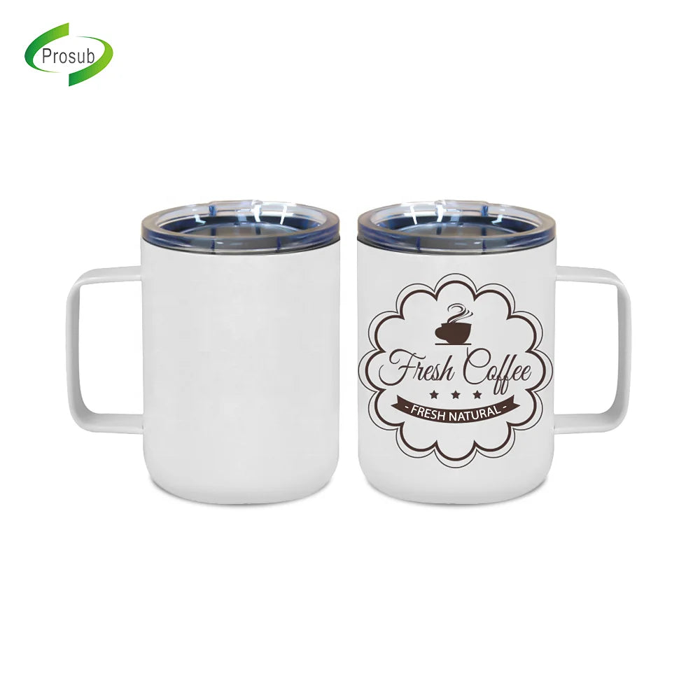 Prosub 12oz Sublimation Blanks Tumbler Cups Stainless Steel Insulated Print Photo Coffee Camp Mug With Handle