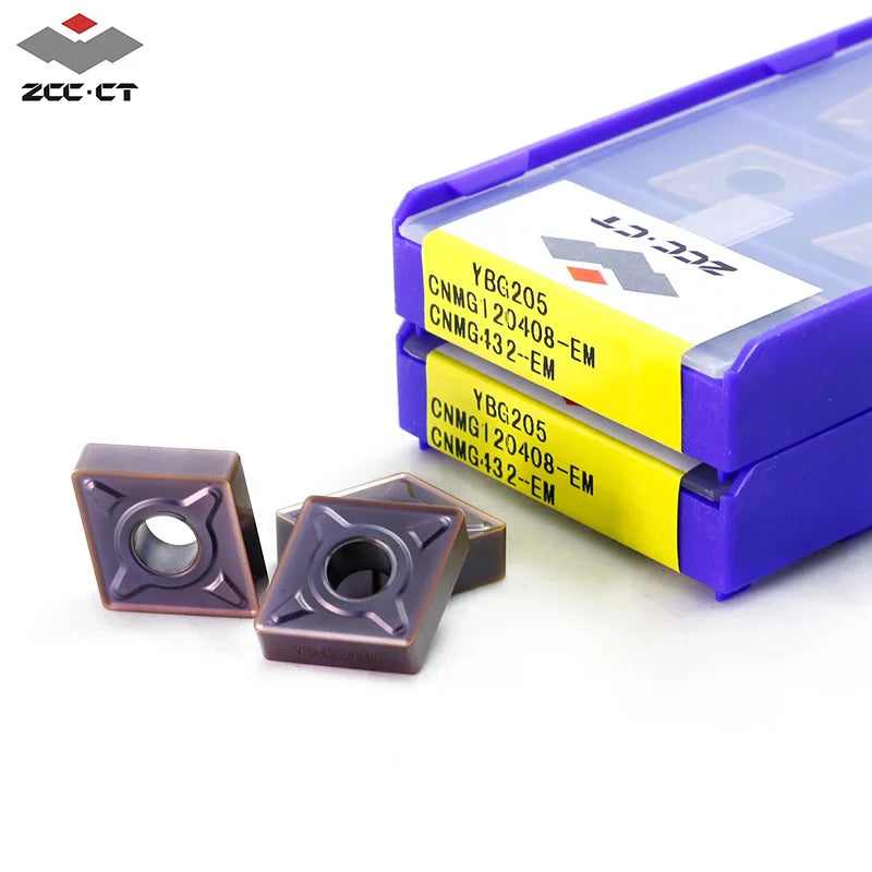 ZCC-CT CNC Lathe Turning Tools Turning Carbide Insert CNMG Series Stainless Steel Processing CNMG120404-EM YBG205 Inserts
