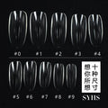 Trending 2023 New Transparent Plastic 10 Sizes 100 Pieces Full Cover Press on Nail Extension Tips