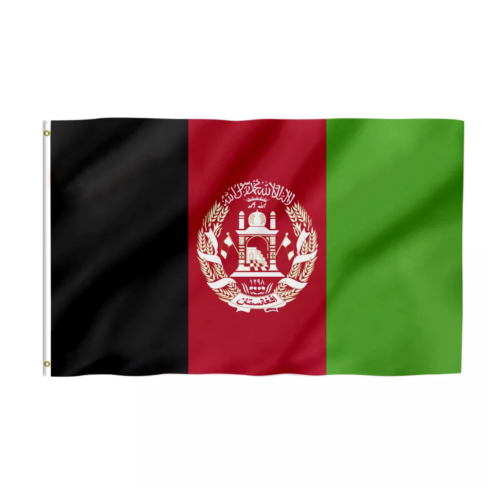 Customizable 3x5 ft Afghan Flag 100% Polyester Durable Outdoor Nylon Afghan Banner Promotional Pennant for Cars