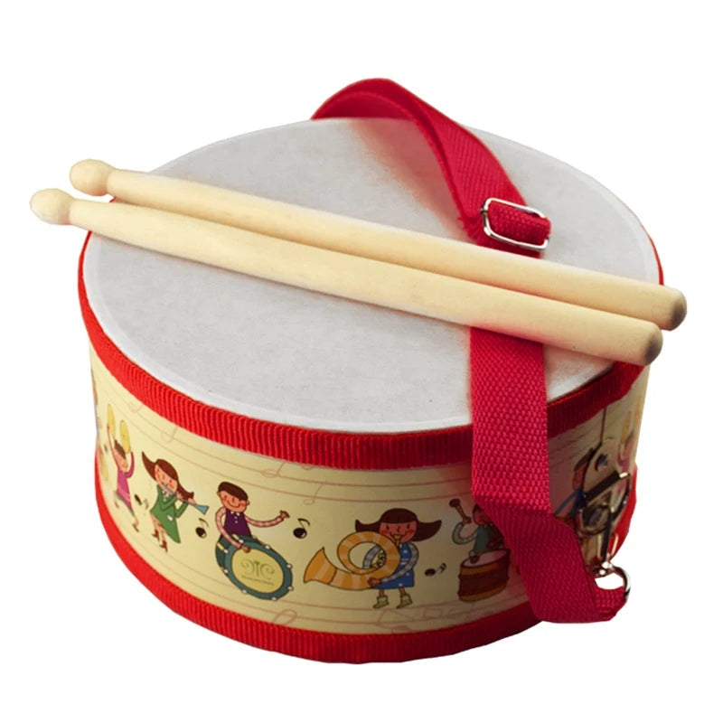 Wood Tambourine Musical Instrument Wooden Tambourine Hand Held Percussion Drum Moon Musical Tambourine for Kids