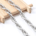 Handmade Thick Rope Chain for Men 304L Titanium Stainless Steel Spacer Bead Chains for DIY Jewelry Necklace