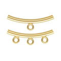 Good Quality 14K Gold Filled Curved Tube With Ring for Women Diy Accessories Jewelry Making Bracelet Finding Wholesale