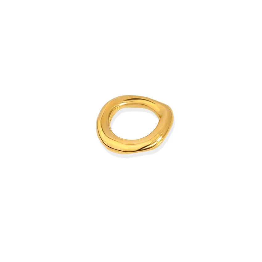 Fashion Temperament Irregular Circle Pendant Waterproof Stainless Steel Simplicity Design Personality Pendant Accessories