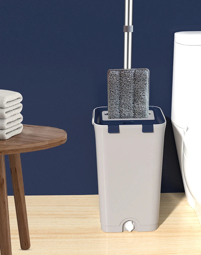 Wet and Dry Use Microfiber Flat Mop Cleaning Self Magic Mops Fashion Floor Squeeze Mop with Buckets