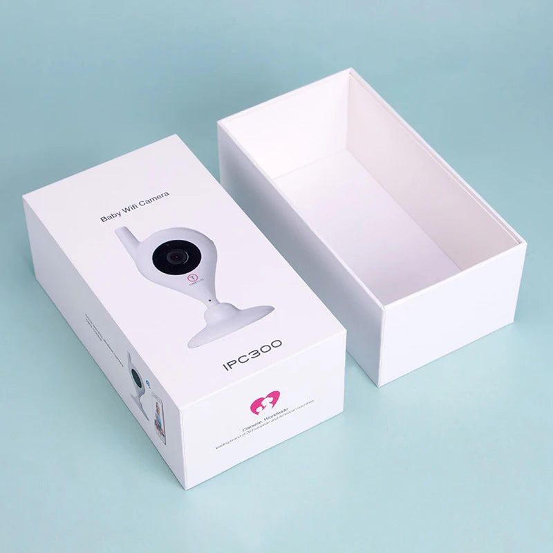 Custom Logo Lid and Base Rigid Boxes Lamination Wifi Camera Eletronic Product Packaging Paper Box for Mobile Phones and Cameras