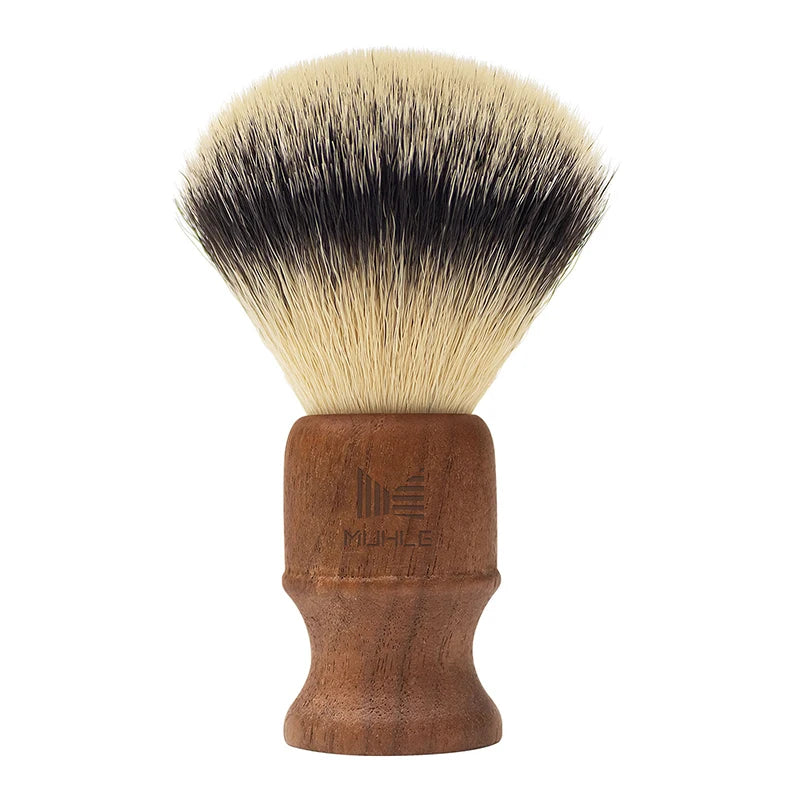 Wholesale Professional High Quality Wooden Handle Synthetic Hair Knot Barber Cleaning Custom Shaving Brush for Men's Grooming