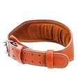 Adjustable PU Leather Gym Belt with Brown Padded Back Support Custom Workout Weightlifting Fitness Safety Equipment