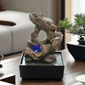 Hot Sale Elegant Tree Root Resin Fountain with Blue LED Light Indoor Home Decor for Living Room Zen Style Water Feature
