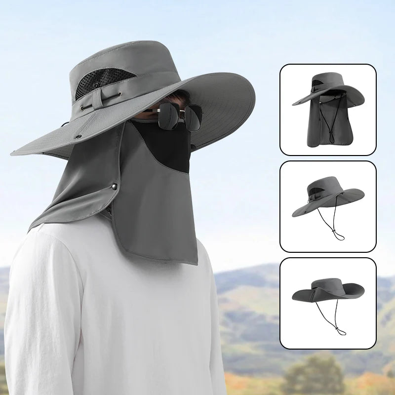 Hot Selling Adjustable Summer Caps Anti UV Outdoor Fishing Cycling Sunscreen Hats
