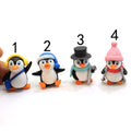 100pcs/set Cute Miniature Penguin Figurine Christmas Mini Winter Cabochons Animals for Fairy Garden Decoration Crafts Jewelry