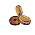 Free Sample Dry Food Storage Wood Lid Custom WALNUT Wooden Glass Jar Lid Food Grade Jar Cap with Silicone Ring