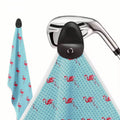Flamingo Microfiber Magnetic Waffle Weave Golf Towel with Magnet