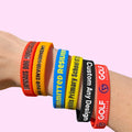 Promotional Rubber Wrist Band Custom Logo Silicone Wristbands Bracelet