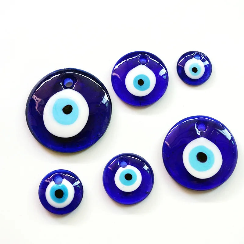 Turkish Devil Evileye Coin Pendant Religious Jewelry Charm Crystals Good Luck Protection for Home Decor Car Interior for Gift