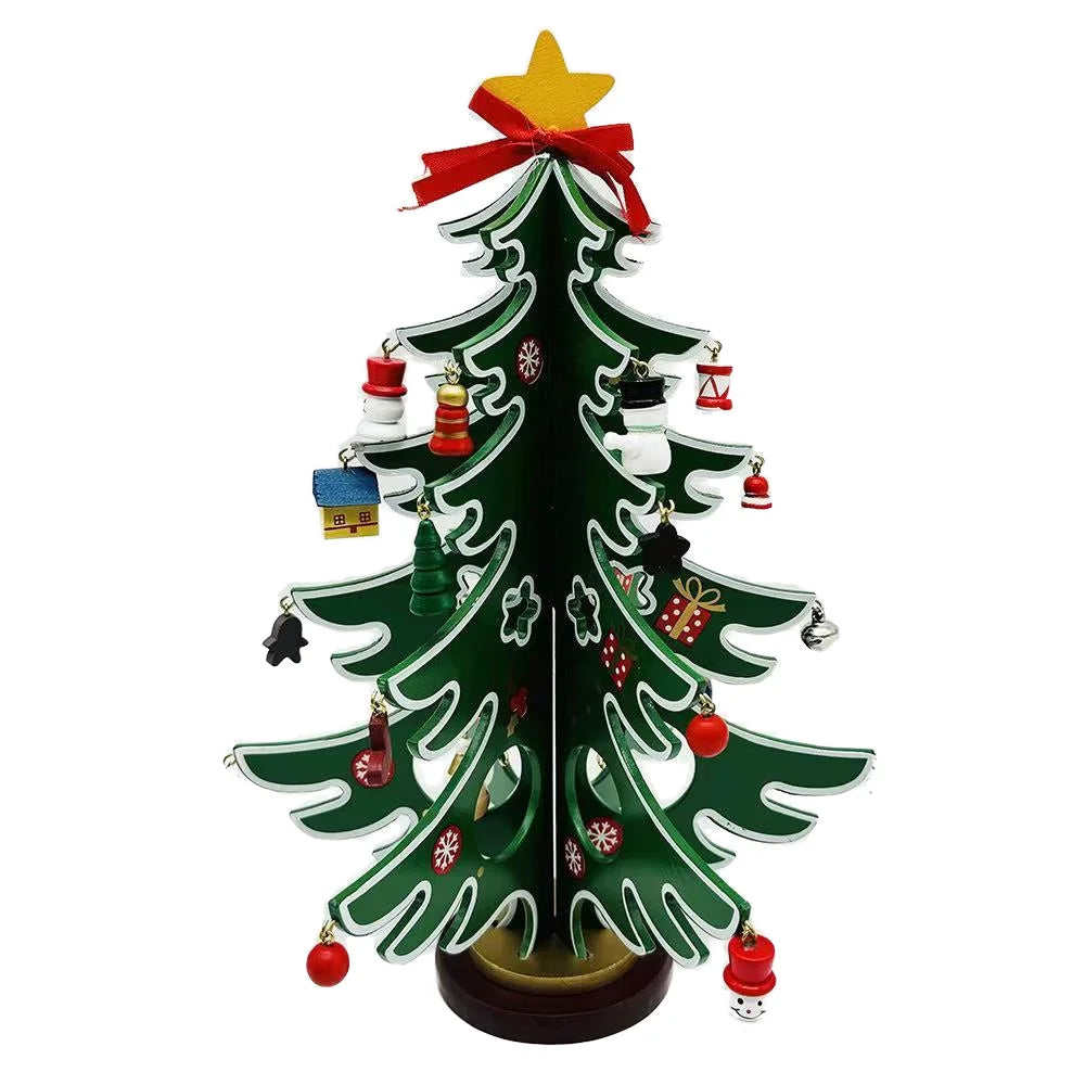 Christmas Tree Christmas Decoration Christmas Day DIY Eco Friendly Wooden Handmade Decorations Holiday Gifts