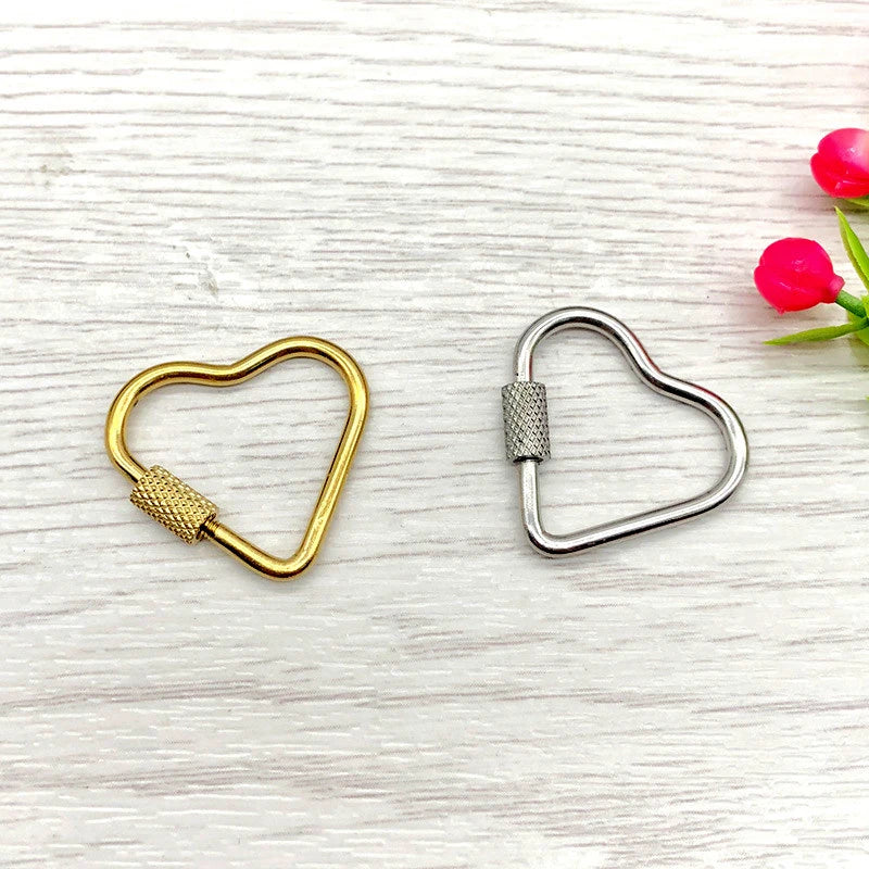 ZZCP008  Stainless Steel Screw Clasp for Jewelry Making Heart-shaped Necklace  Clasps Jewelry Connects Findings