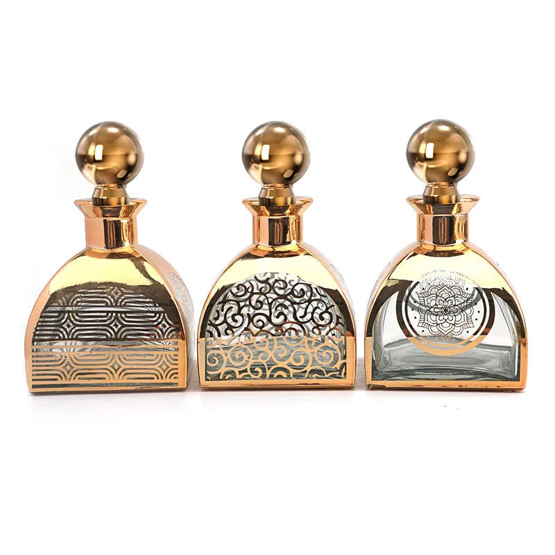 Wide Mouth Aromatherapy Display Bottle 280ml Gold Essential Oil Bottle