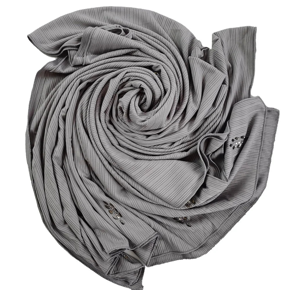 Fancy New Customize Cotton Jersey Hijab 2021 Fashion Muslim Head Scarf Breathable Plush Long Scarf Shawls