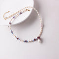 Hot-selling Fresh Water Pearl Beaded Chokers Color Beads Custom Mushroom Pendant Necklace for Women